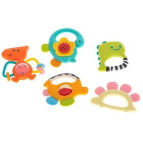 Set di 5 giocattoli da dentizione per neonati, Zola®, dinosauri