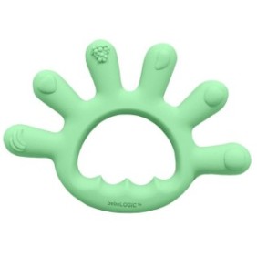 Giocattolo per la dentizione del bambino, forma organica del dito, verde, bebeLOGIC™