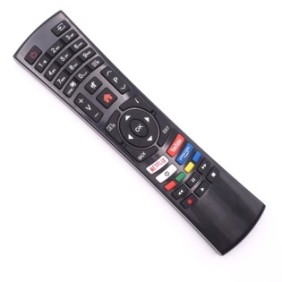 Telecomando TV compatibile Wellington WL43UHDV296SW, WL55UHDV296SW, intelligente con Netflix, Youtube, Prime video, Bocu Remotes®, nero, batterie incluse