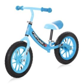 Bicicletta senza pedali, Lorelli, Fortuna Air, 2-5 anni, 12 pollici, pneumatica con camera d'aria, ruote LED, luce blu e buio