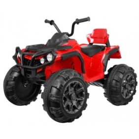 Quad ATV elettrico, 2 motori, ruote in schiuma EVA, rosso
