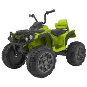 ATV elettrico per bambini, 2 motori, ruote in schiuma EVA, verde