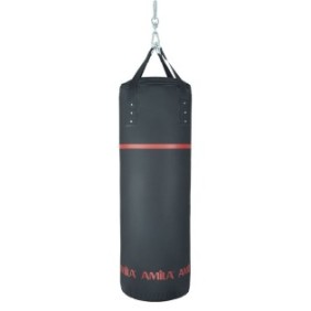 Sacco da boxe Amila, PVC, 125 cm, Nero/Rosso
