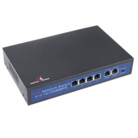 Switch Maclean MCTV-517 10/100M, con 6 porte PoE