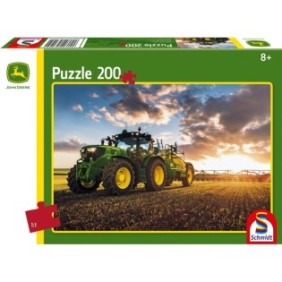 Puzzle Schmidt - John Deere: Trattore 6150 R con irrigatori, 200 pezzi