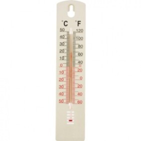 Termometro per esterno o interno, in plastica, 20x4,4 cm