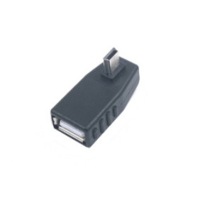 Adattatore Mini USB OTG con un angolo di 90 gradi con orientamento destro