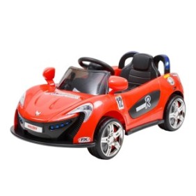 Auto elettrica per bambini HECHT 51117, rossa e nera, con telecomando, batteria 2x6 V / 4 Ah