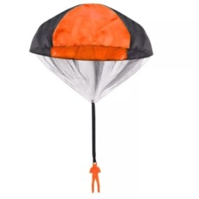 Soldatino con paracadute, Arancione, 43 cm, +3 anni
