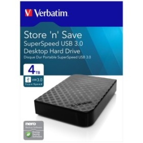 HDD esterno Verbatim Store 'n' Save 4TB 3,5" USB 3.0, Nero