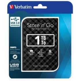 HDD esterno Verbatim Store 'n' Go 1TB 2.5" USB 3.0, Nero