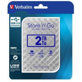 HDD esterno Verbatim Store 'n' Go portatile da 2 TB 2.5" USB 3.0, Argento