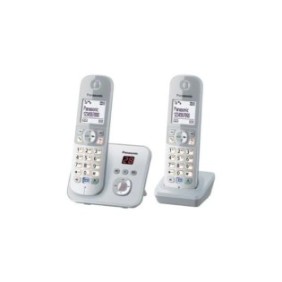 Telefono DECT Twin Panasonic, KX-TG6822GS, segreteria telefonica, ID chiamante, argento