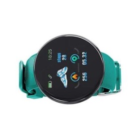 Bracciale fitness EDAR, OLED 1.3 pollici, Bluetooth 4.0, monitoraggio pressione sanguigna, pulsazioni, ossigenazione del sangue, impermeabile IP65, verde