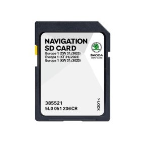 Navigazione su scheda SD SKODA, 32 GB, Full Europe 2023 MIB2 Amundsen, Octavia, Fabia, Rapid, Superb, Karoq, Kamiq
