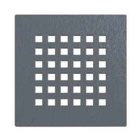Griglia di scarico per doccia Balneo, 13,2x13,2 cm, acciaio inossidabile, grigio scuro