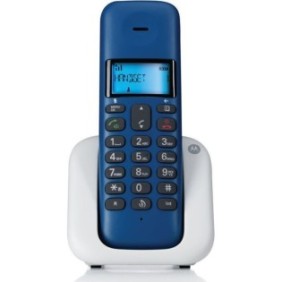 Telefono cordless singolo Motorola T301, display illuminato, ID chiamante, vivavoce, blu/grigio