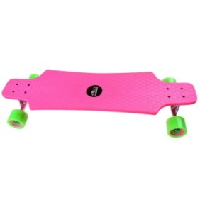 Skateboard, Hudora, Poliuretano/alluminio, 91,4 x 24,1 cm, Rosa/verde