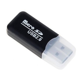 Lettore di schede microSD, USB 2.0, nero
