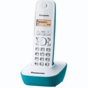 Telefono cordless Panasonic DECT KX-TG1611FXC, ID chiamante, Bianco/Verde