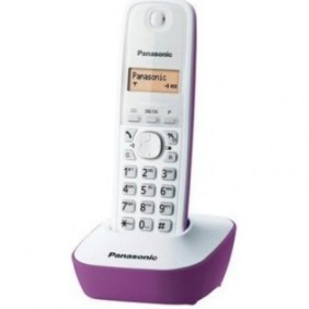 Telefono DECT Panasonic KX-TG1611FXF, Bianco/Viola