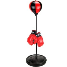 Set boxe con ring gonfiabile, Zola®, regolabile in altezza e guantoni da boxe inclusi, destinato ai bambini, 70-104 cm