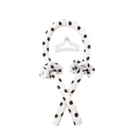 Bigodino RibbonCurl Dots, accessori inclusi, facile da usare, 90 cm, bianco con punti neri, Doty