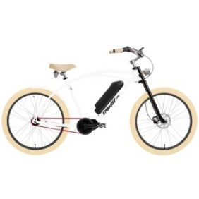 Bicicletta elettrica da uomo New Classic 7B, Embassy, ​​alluminio, 7 velocità, ruote da 26 pollici, bianco, 23 kg