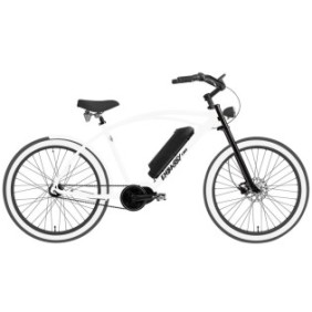 Bicicletta elettrica da uomo Nacho 7B, Embassy, ​​​​Alluminio, 7 velocità, ruote da 26 pollici, Bianco/Nero, 23 kg