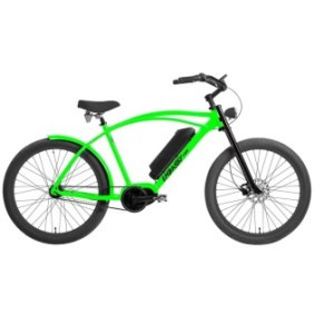 Bicicletta elettrica da uomo Fluo Green 3B, Embassy, ​​alluminio, 3 velocità, ruote da 26 pollici, verde, 23 kg