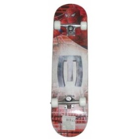 Skateboard Spider-Man ABEC1, Legno, 78x20 cm, Rosso/Bianco