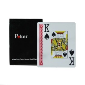 Stars Poker elSales ELS-PKST Confezione da 54 carte da gioco premium, rosse