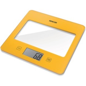 Bilancia da cucina, Sencor, schermo LCD, giallo