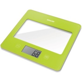 Bilancia da cucina, Sencor, schermo LCD, verde