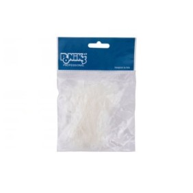 Set di 50 elastici per bigodini, Ponik's, 8 cm, Bianco
