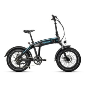Fat Bike elettrica EDDY X, Jobobike, 250 W, alluminio, nero/bianco