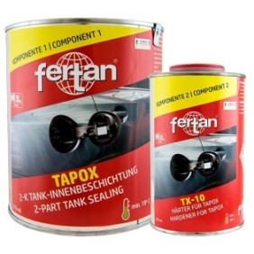 Resina sigillante, protezione serbatoio Fertan Tapox 2K con indurente TX10 - volume massimo serbatoio 80 l