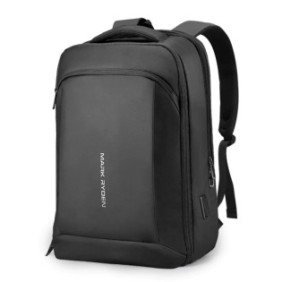 Zaino/Borsa Mark Ryden compatibile con laptop 15,6 pollici, tablet 9,7 pollici, porta USB e micro USB, completamente impermeabile, 3 modalità di trasporto, unisex, spazioso, nero