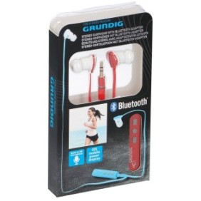 Cuffie intrauricolari con adattatore Bluetooth, Grundig, Silicon, Rosso