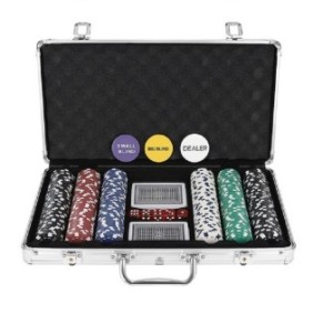 Set poker, 300 fiches, custodia in alluminio, Gonga® Multicolor