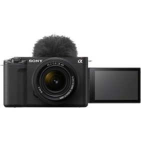 Fotocamera mirrorless Sony Alpha ZV-E1, vlogging, full frame, 4K60p, 12.2 MP + obiettivo FE 28-60 mm F4-5.6, nero