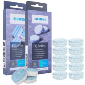 Set di compresse di equalizzazione. Serie, Siemens, 3 pastiglie decalcificanti, 10 pastiglie detergenti