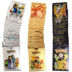 Set di 3 buste di carte Pokemon, 3in1, 165 pezzi, Multicolor
