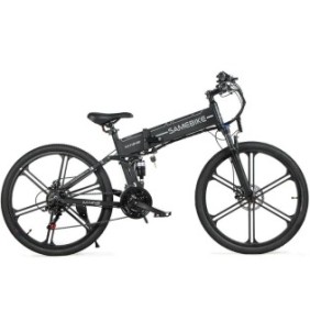 Bicicletta elettrica Samebike LO26-II, 500W, 48V, 10 Ah, 35 km/h, portata massima 70 km, Nero
