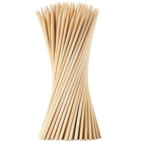 Set di 100 bastoncini di bambù per spiedini, 25 cm, Bukate®