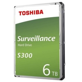 Disco rigido Toshiba S300 - Disco rigido di sorveglianza da 6 TB, 7200 giri/min, SATA 3