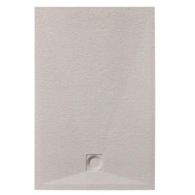 Piatto doccia rettangolare, West Eliza, composito, crema, design sottile, 100 x 80 cm