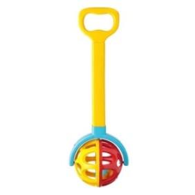 Palla giocattolo per bambini con manico estensibile, 60 cm