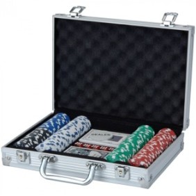 Set da poker XQ Max, 200 fiches e 2 mazzi di carte