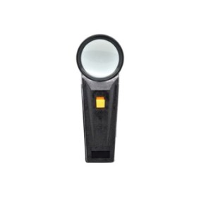 Lente d'ingrandimento portatile con luce LED, lente da 75 mm e ingrandimento 3x, di colore nero